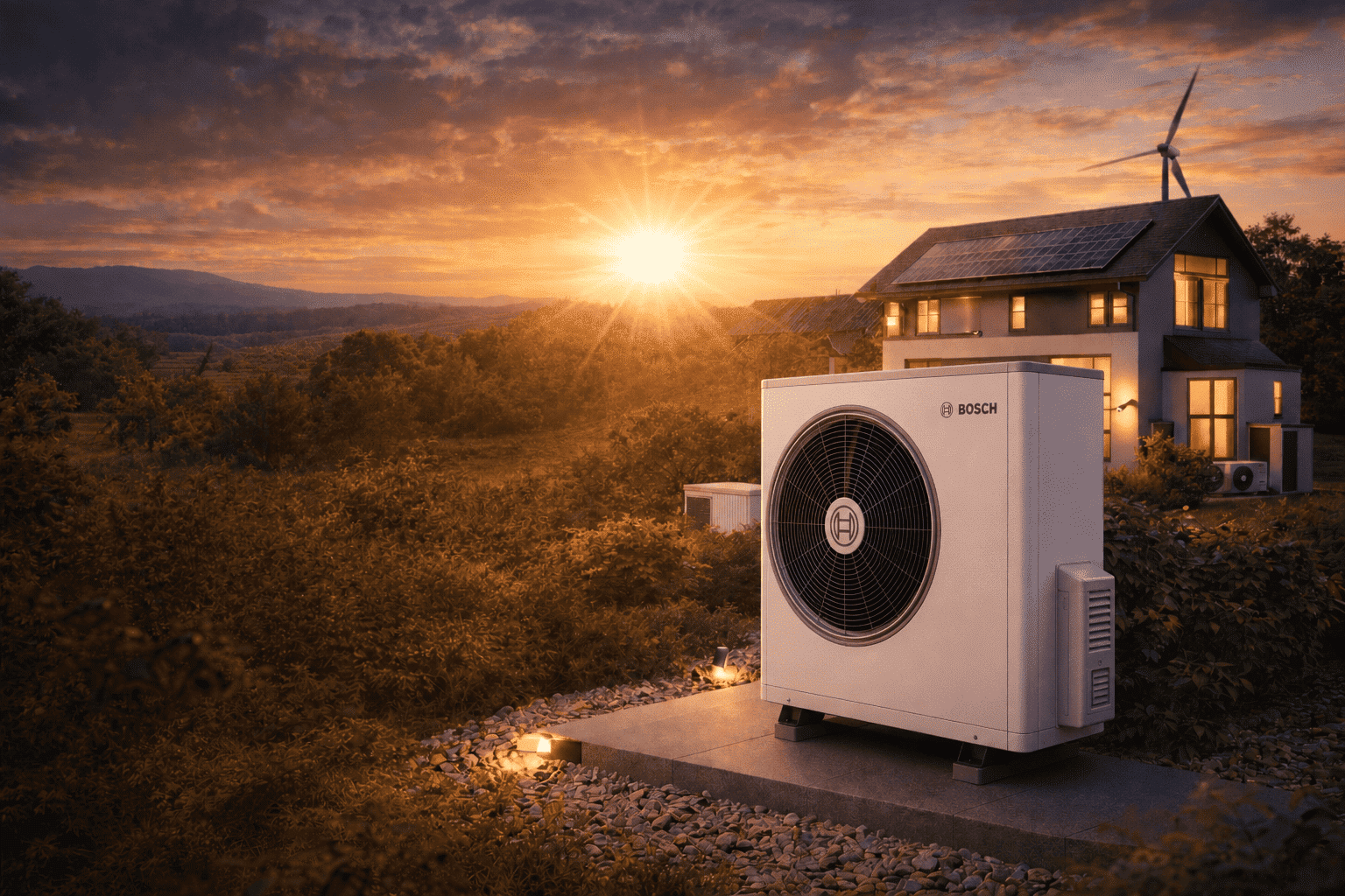 Photovoltaik und Wärmepumpen Lösung am Haus